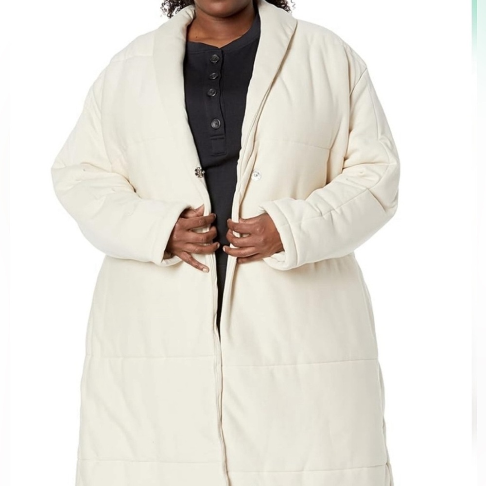 Women's Cotton Padded Home Coat, Ivory, 3X. Amazon Essentials. Cozy & Chic